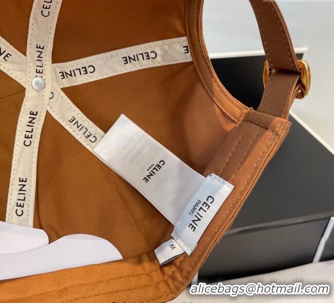 Buy Cheapest Celine Canvas Baseball Hat with CELINE 0617 Brown 2025
