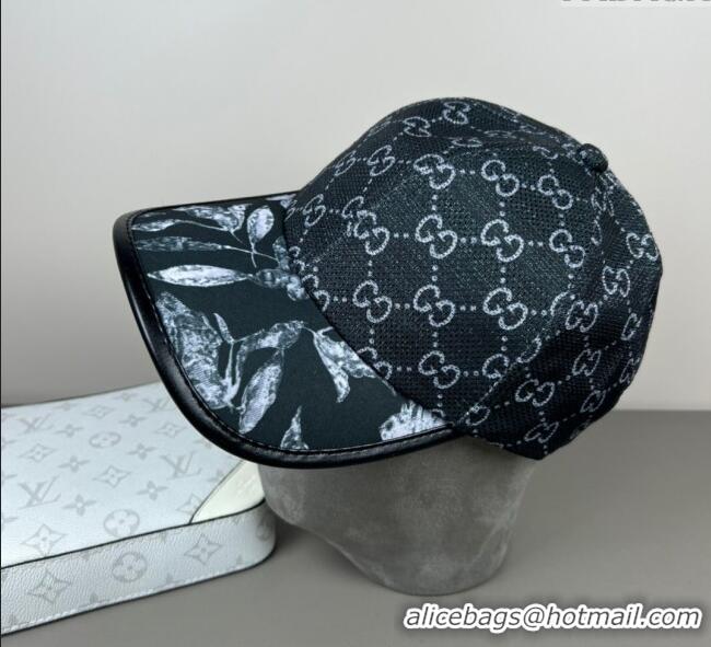 Good Looking Gucci Shiny Baseball Hat with Print 0617 Black 2025