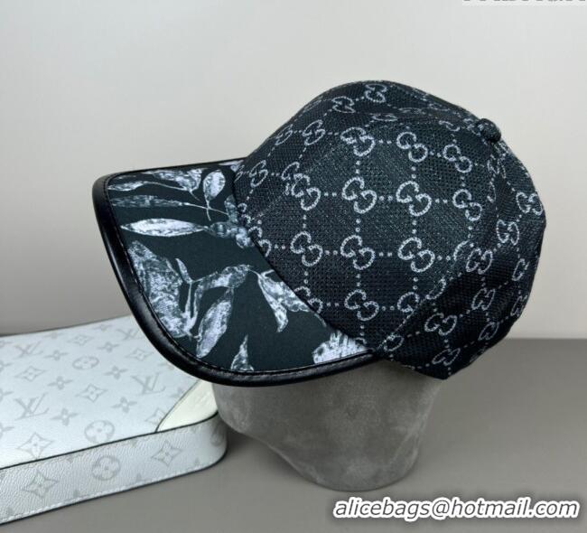 Good Looking Gucci Shiny Baseball Hat with Print 0617 Black 2025