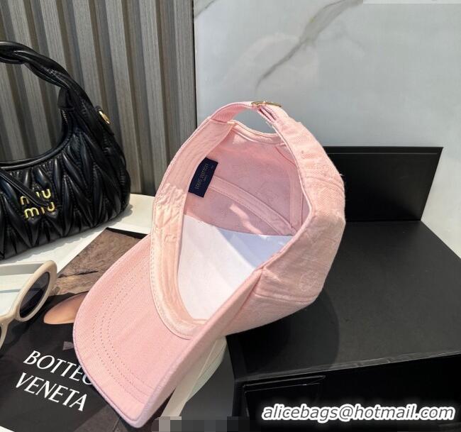 Cheapest Louis Vuitton Denim Baseball Hat 0617 Pink 2025
