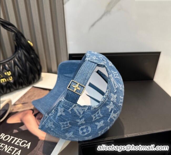Good Quality Louis Vuitton Denim Baseball Hat 0617 Blue 2025