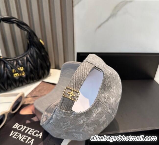 Famous Brand Louis Vuitton Denim Baseball Hat 0617 Grey 2025
