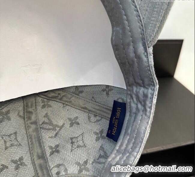 Famous Brand Louis Vuitton Denim Baseball Hat 0617 Grey 2025