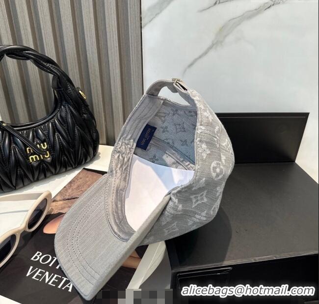 Famous Brand Louis Vuitton Denim Baseball Hat 0617 Grey 2025