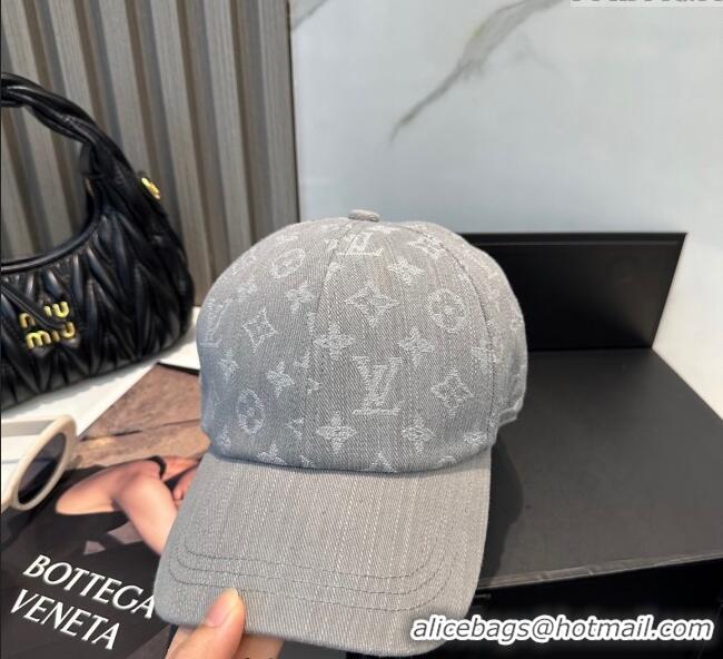Famous Brand Louis Vuitton Denim Baseball Hat 0617 Grey 2025