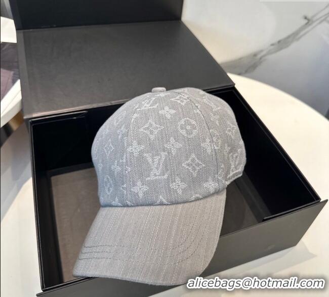 Famous Brand Louis Vuitton Denim Baseball Hat 0617 Grey 2025