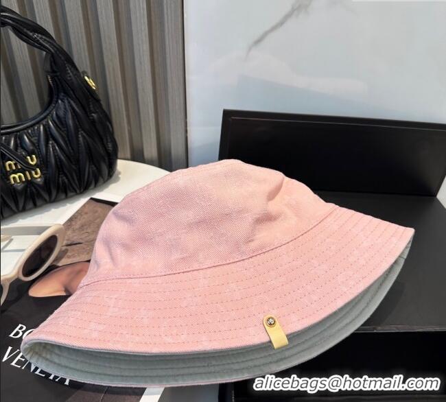 Luxury Cheap Louis Vuitton Denim Bucket Hat 0617 Pink 2025