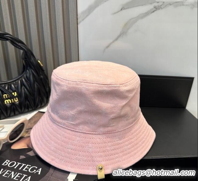 Luxury Cheap Louis Vuitton Denim Bucket Hat 0617 Pink 2025