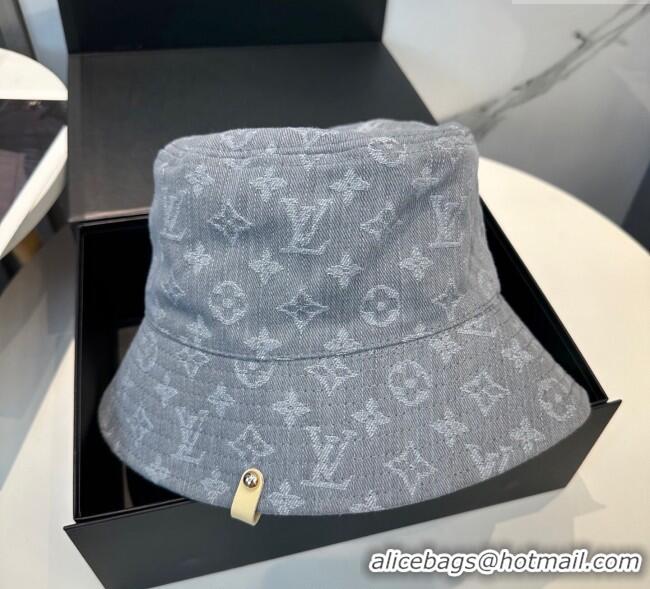 Buy New Cheap Louis Vuitton Denim Bucket Hat 0617 Grey 2025