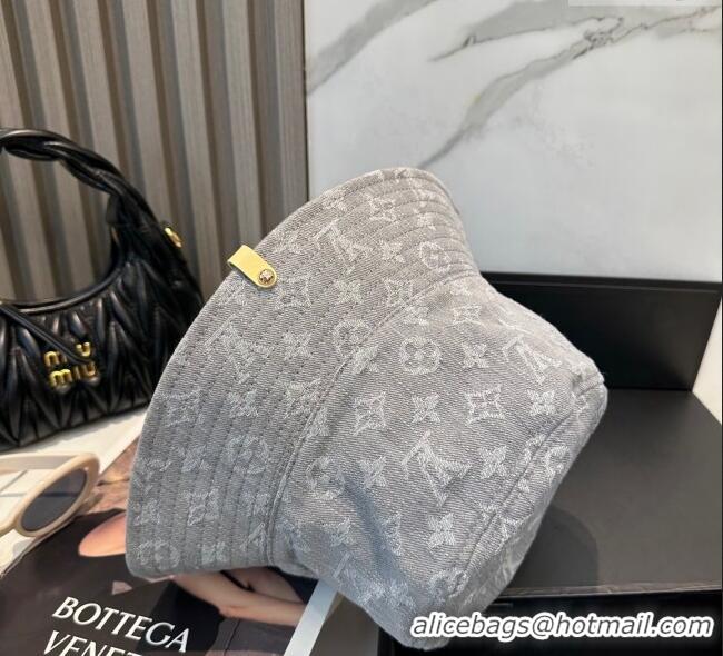 Buy New Cheap Louis Vuitton Denim Bucket Hat 0617 Grey 2025