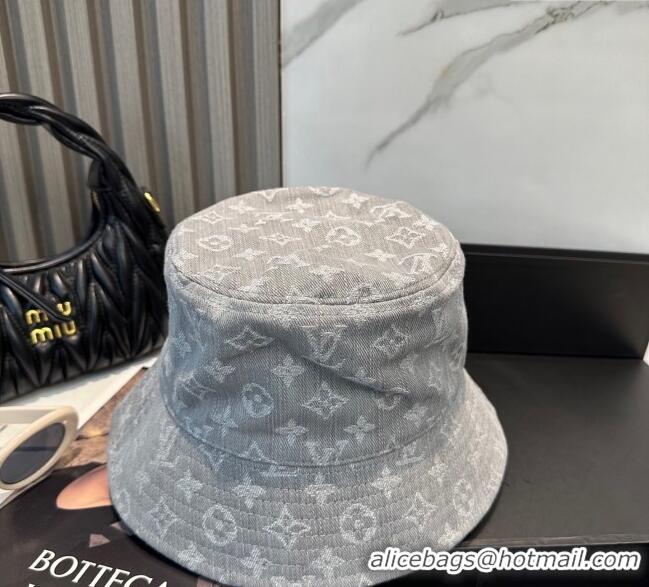 Buy New Cheap Louis Vuitton Denim Bucket Hat 0617 Grey 2025