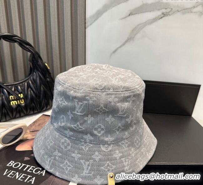 Buy New Cheap Louis Vuitton Denim Bucket Hat 0617 Grey 2025
