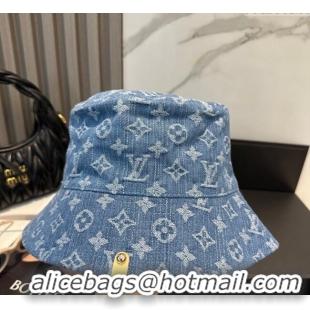High Quality Louis Vuitton Denim Bucket Hat 0617 Blue 2025