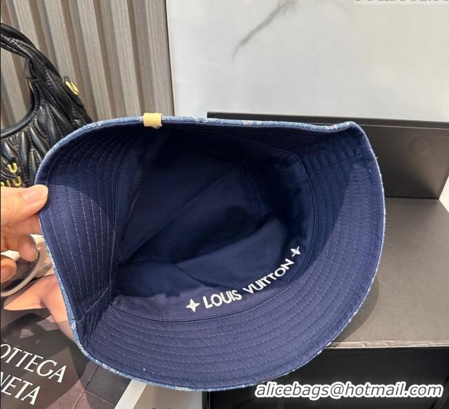 High Quality Louis Vuitton Denim Bucket Hat 0617 Blue 2025
