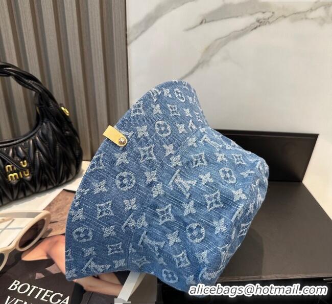 High Quality Louis Vuitton Denim Bucket Hat 0617 Blue 2025