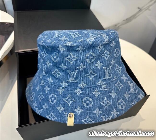 High Quality Louis Vuitton Denim Bucket Hat 0617 Blue 2025