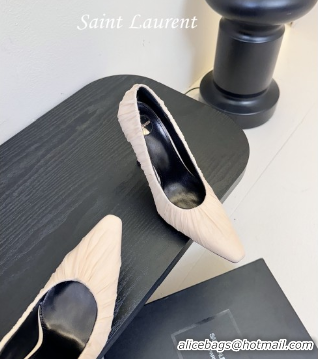 Purchase Saint Laurent Mesh Covered High Heel Pumps 11cm Light Nude 0424024