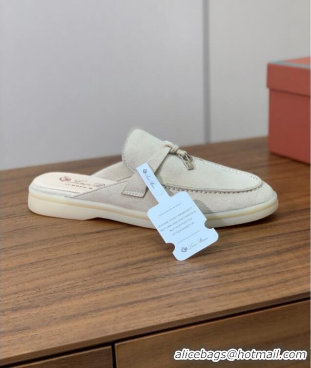 ​Best Price Loro Piana Charms Walk Babouche Loafer in Suede LP060501 Apricot 2025