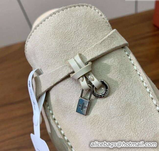 ​Best Price Loro Piana Charms Walk Babouche Loafer in Suede LP060501 Apricot 2025