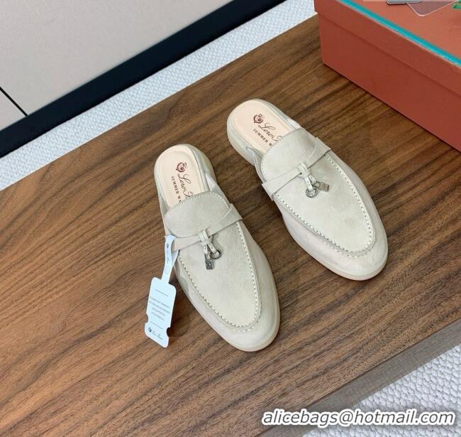 ​Best Price Loro Piana Charms Walk Babouche Loafer in Suede LP060501 Apricot 2025