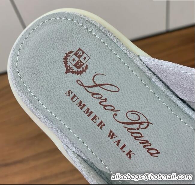 ​Grade Design Loro Piana Charms Walk Babouche Loafer in Suede LP060503 Pearl Grey 2025