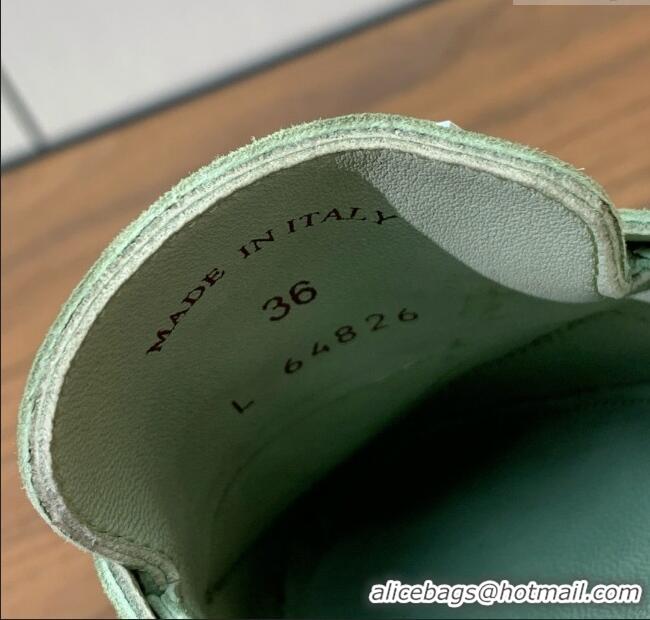 Top Grade Loro Piana Charms Walk Babouche Loafer in Suede LP060506 Green 2025