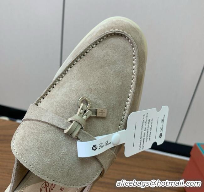 ​Cheapest Loro Piana Charms Walk Babouche Loafer in Suede LP060507 Khaki 2025