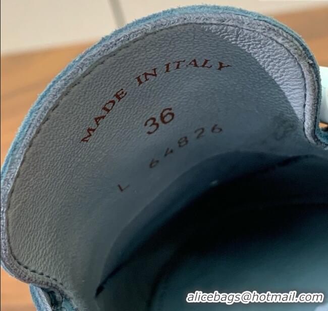 ​Low Cost Loro Piana Charms Walk Babouche Loafer in Suede LP060508 Misty Blue 2025
