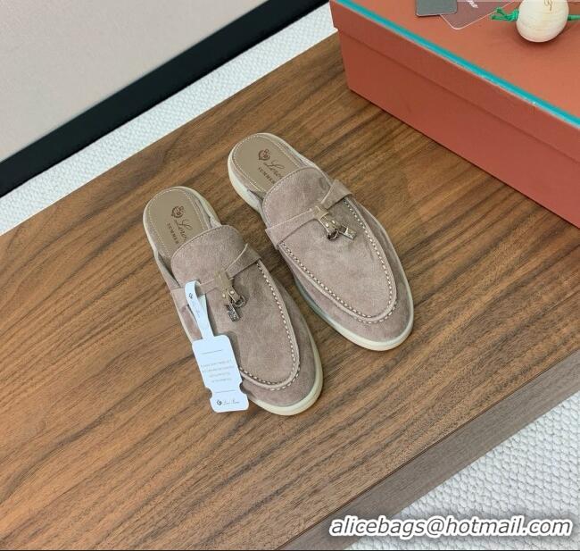 Famous Brand Loro Piana Charms Walk Babouche Loafer in Suede LP060509 Camel 2025