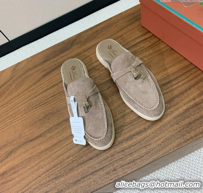 Famous Brand Loro Piana Charms Walk Babouche Loafer in Suede LP060509 Camel 2025
