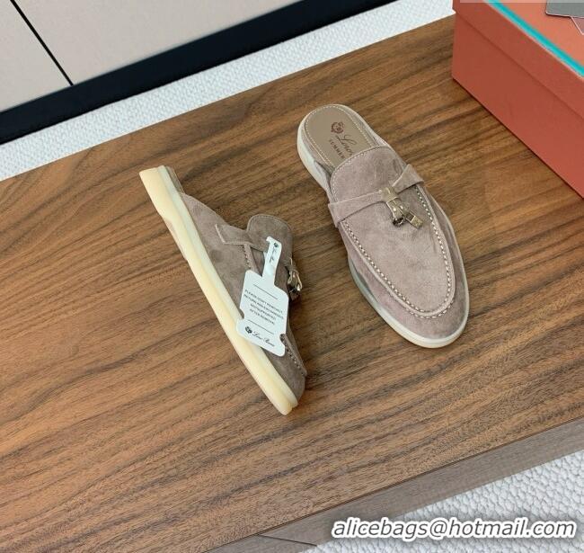 Famous Brand Loro Piana Charms Walk Babouche Loafer in Suede LP060509 Camel 2025