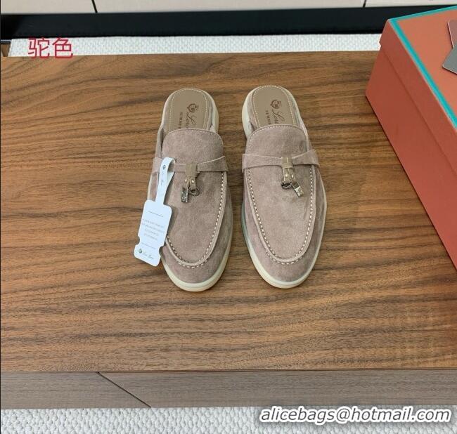 Famous Brand Loro Piana Charms Walk Babouche Loafer in Suede LP060509 Camel 2025