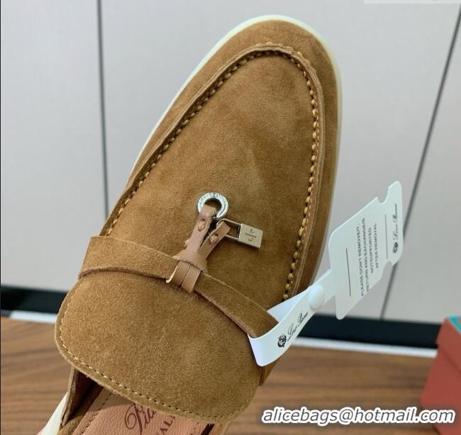 ​Good Quality Loro Piana Charms Walk Babouche Loafer in Suede LP060512 Brown 2025