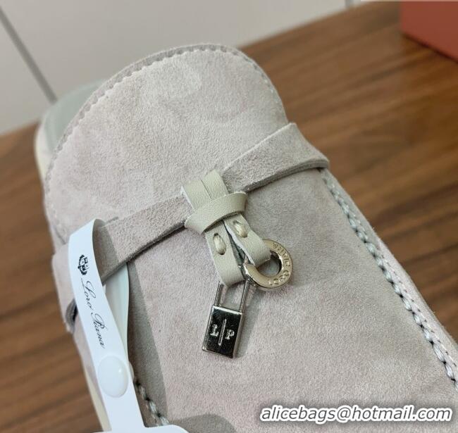 ​Top Grade Loro Piana Charms Walk Babouche Loafer in Suede LP060513 Bright Grey 2025