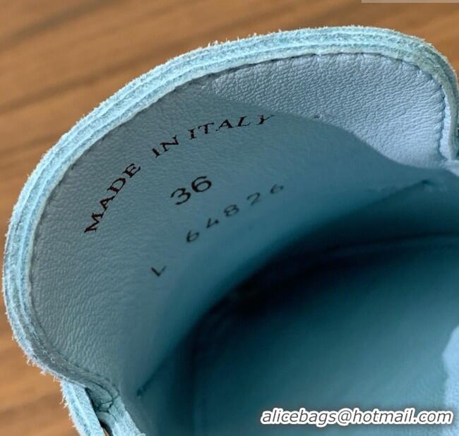 ​Best Product Loro Piana Charms Walk Babouche Loafer in Suede LP060515 Light Blue 2025