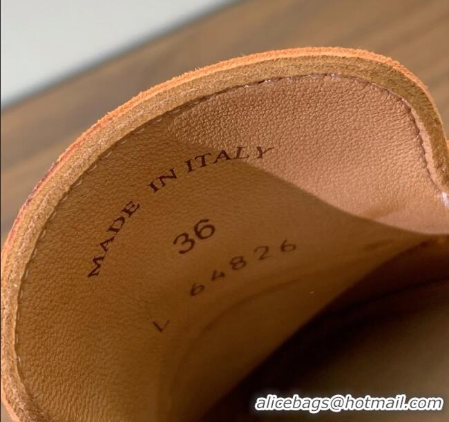 Luxury Discount Loro Piana Charms Walk Babouche Loafer in Suede LP060521 Orange 2025