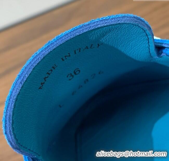 ​Best Product Loro Piana Charms Walk Babouche Loafer in Suede LP060522 Peacock Blue 2025