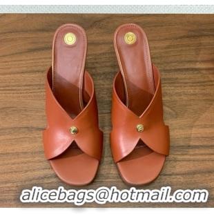 Well Crafted Loro Piana Vera Sandal in Calfskin 8cm Heel LP060526 Vinegar 2025