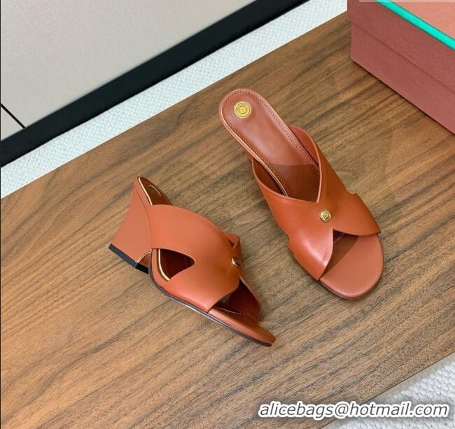 Well Crafted Loro Piana Vera Sandal in Calfskin 8cm Heel LP060526 Vinegar 2025