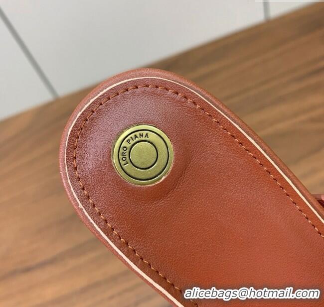 Well Crafted Loro Piana Vera Sandal in Calfskin 8cm Heel LP060526 Vinegar 2025