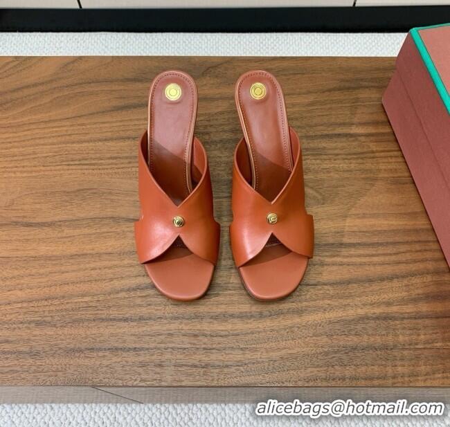 Well Crafted Loro Piana Vera Sandal in Calfskin 8cm Heel LP060526 Vinegar 2025