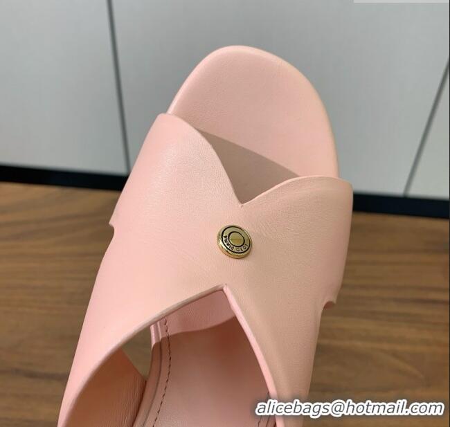 ​Top Grade Loro Piana Vera Sandal in Calfskin 8cm Heel LP060527 Pink 2025
