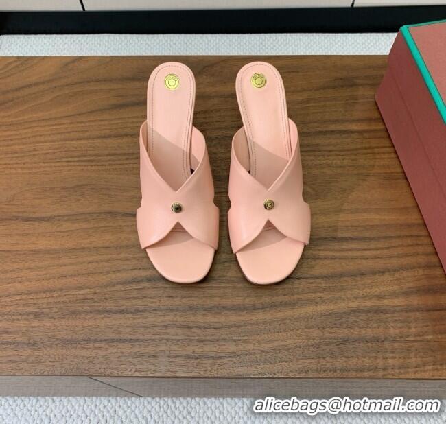 ​Top Grade Loro Piana Vera Sandal in Calfskin 8cm Heel LP060527 Pink 2025