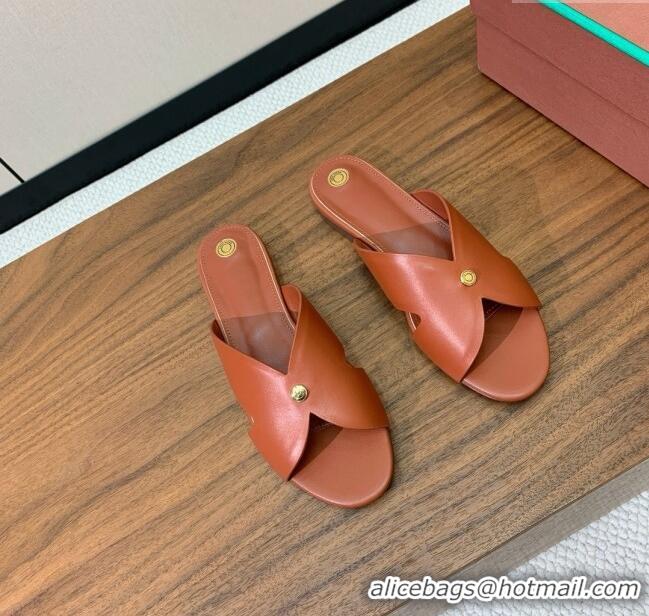 Classic Specials Loro Piana Vera Flat Sandal in Calfskin LP060529 Vinegar 2025