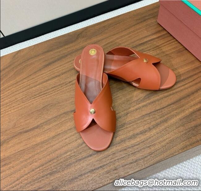 Classic Specials Loro Piana Vera Flat Sandal in Calfskin LP060529 Vinegar 2025