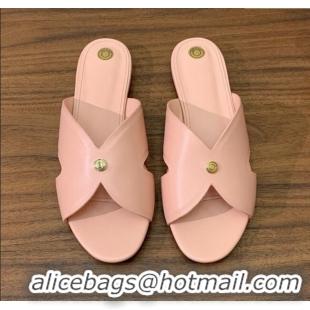 ​Top Grade Loro Piana Vera Flat Sandal in Calfskin LP060530 Pink 2025