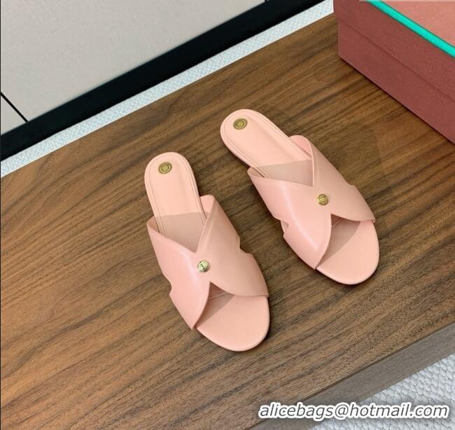 ​Top Grade Loro Piana Vera Flat Sandal in Calfskin LP060530 Pink 2025