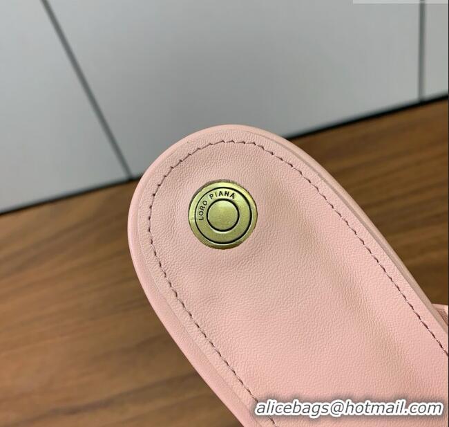 ​Top Grade Loro Piana Vera Flat Sandal in Calfskin LP060530 Pink 2025