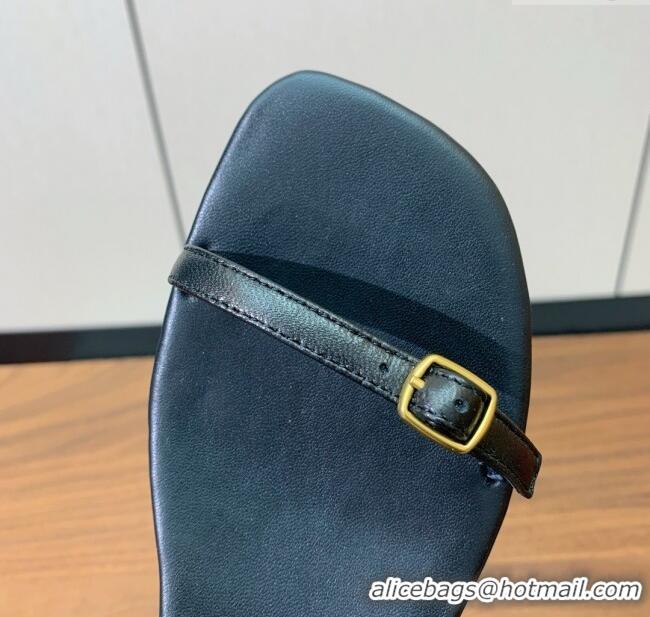 ​Buy New Cheap Loro Piana Lambskin Sandal in LP6601 Black 2025