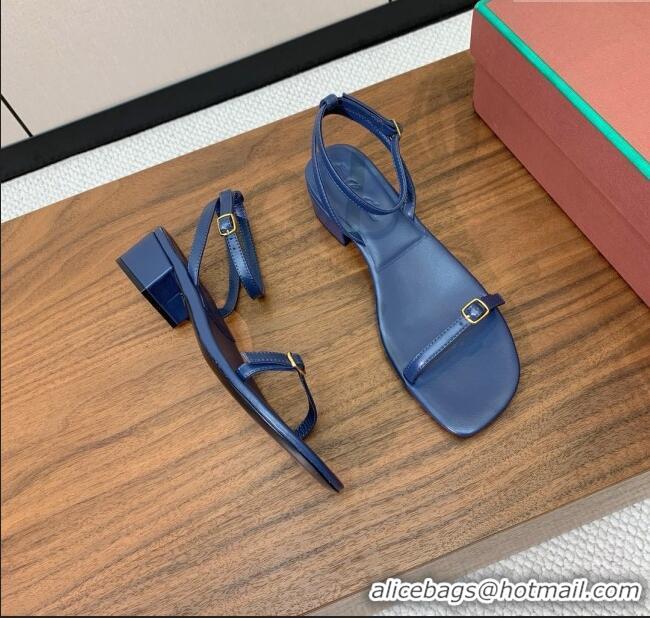 ​Ladies Cheap Loro Piana Lambskin Sandal in LP6603 Blue 2025